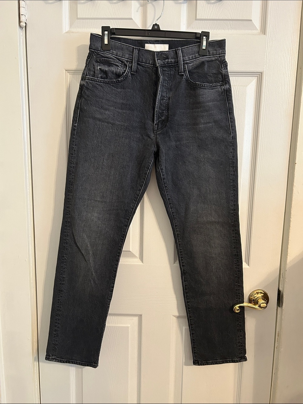 MOTHER Superior High Waisted Hiker Hover Jeans in Roadtrip Renegade Button Fly